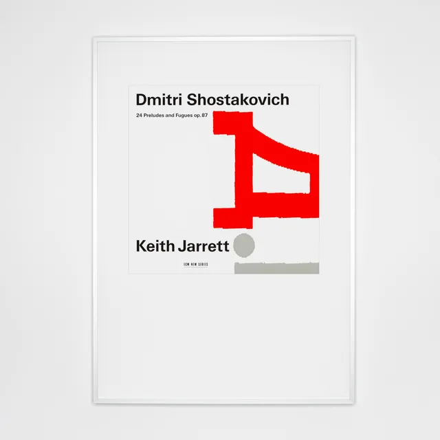 ecm-records-fine-art-print-shostakovich-kunstdruck-din-a3-a2-mit-alu-rahmen image 1