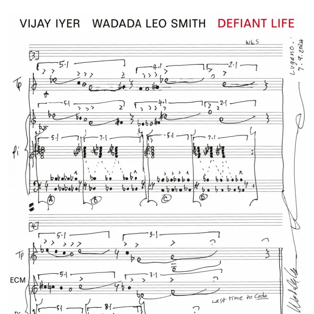 ecm-records-defiant-life-vijay-iyer-wadada-leo-smith-duo-album-audio-cd image 1