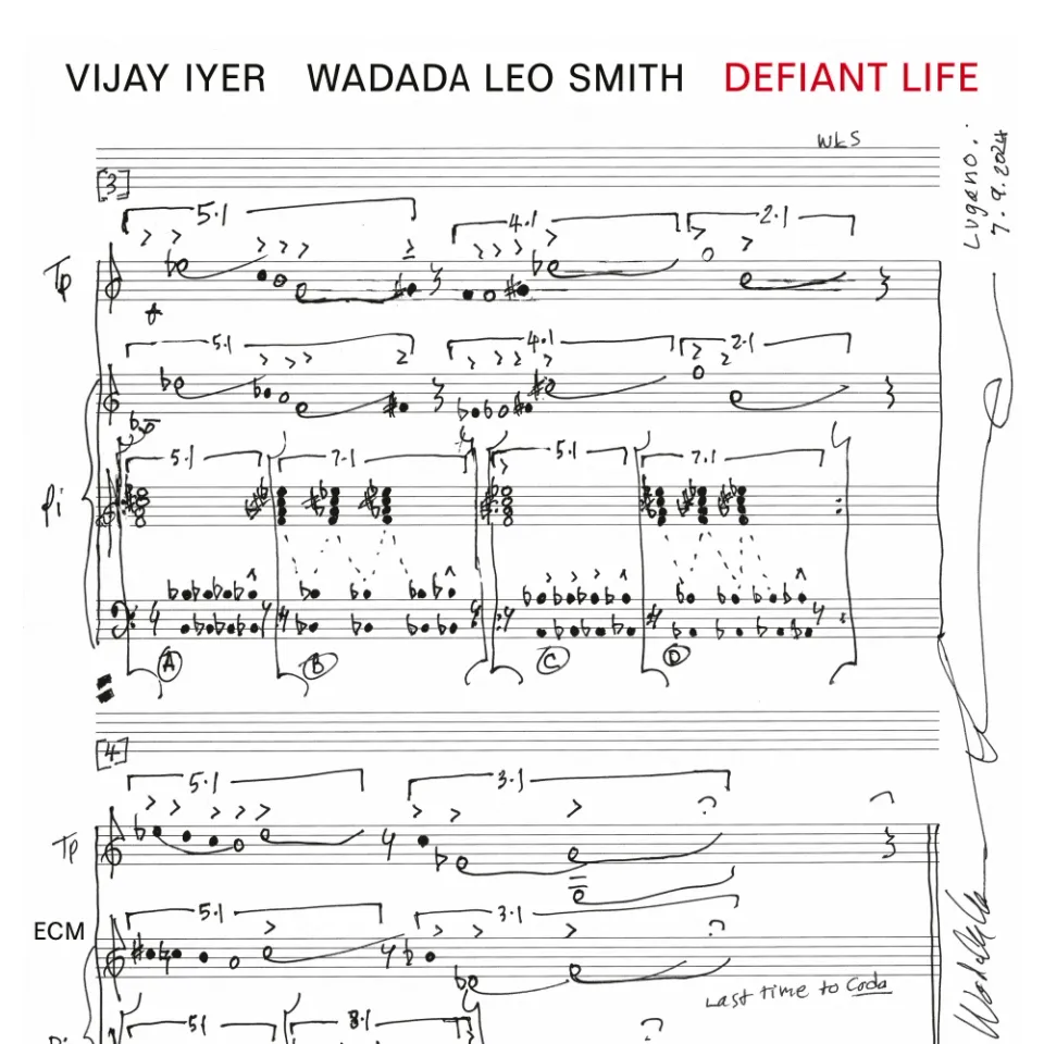 ecm-records-defiant-life-vijay-iyer-wadada-leo-smith-duo-album-audio-cd image 1